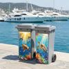 PVC Stickers Self-adhesive Decorative Stickers Decals for Trash Decoration Turtle 820x380mm