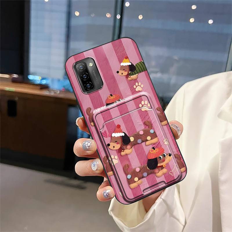 Shockproof Dirt-resistant Phone Case For Ulefone Note12P Soft case Cartoon Card slot Fashion Design Silicone TPU Cover