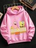 Pearl SpongeBob Hooded Sweatshirt For Kids Summer Cute Crewneck Age 3-14