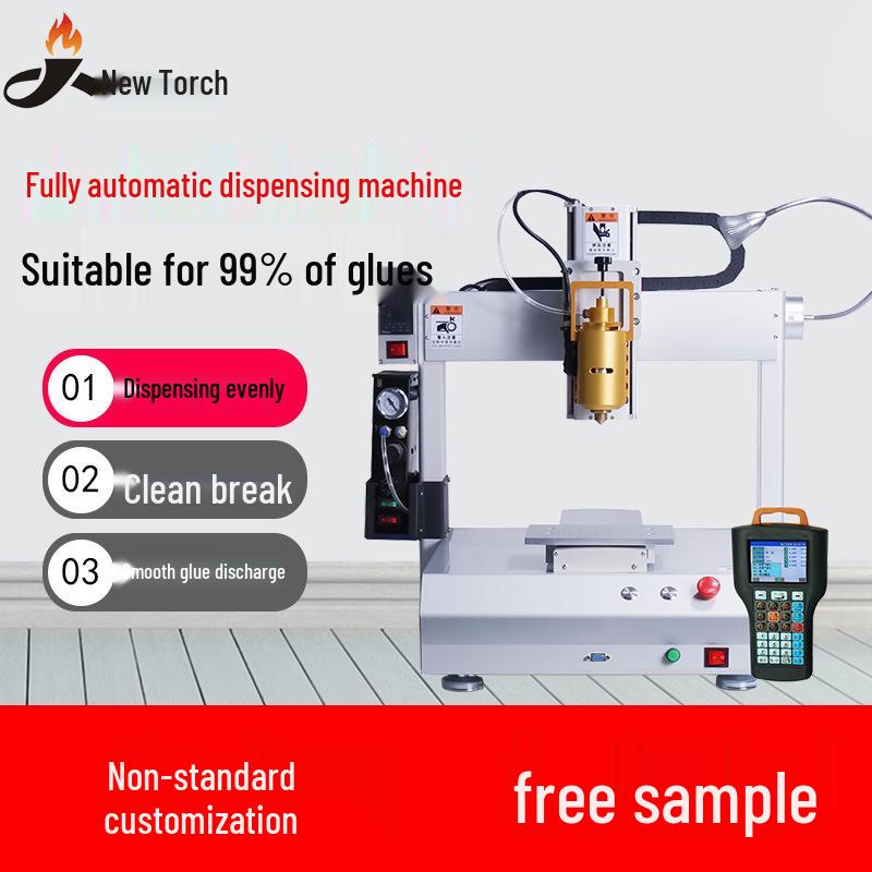 Fully Automatic Adhesive Dispenser: Silicone Quick-Dry, UV, Hot Melt, Epoxy AB Glue Potting Machine.