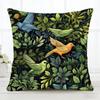 Dark Green Floral Pillow Case Fashion Square Pillowcase Bedroom Sofa Room Ins Decoration Leisure