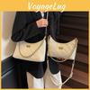 Classic Pocket Waterresistant Pu Chain Shoulder Bag For Urban Use