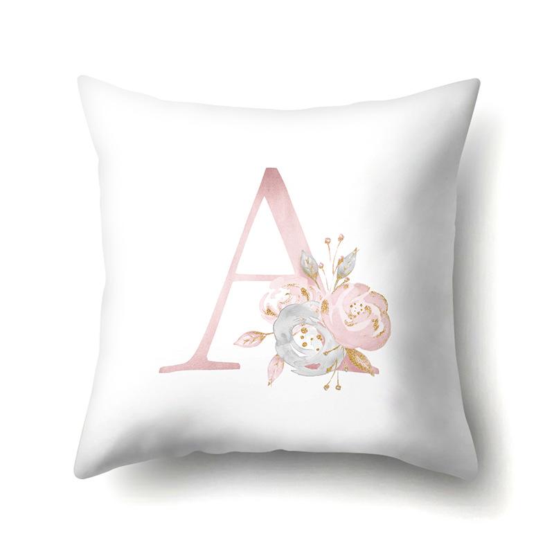 

Полиэстеровая наволочка Автомобильная декорация Дом Наволочка с принтом 26 английских букв Чехол для поясничной подушки No pillow core