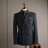 Men's High-End Slim-Fit Suit Set: Business Formal, Groomsman, Wedding Groom's Wear, Wrinkle-Resistant Jacket