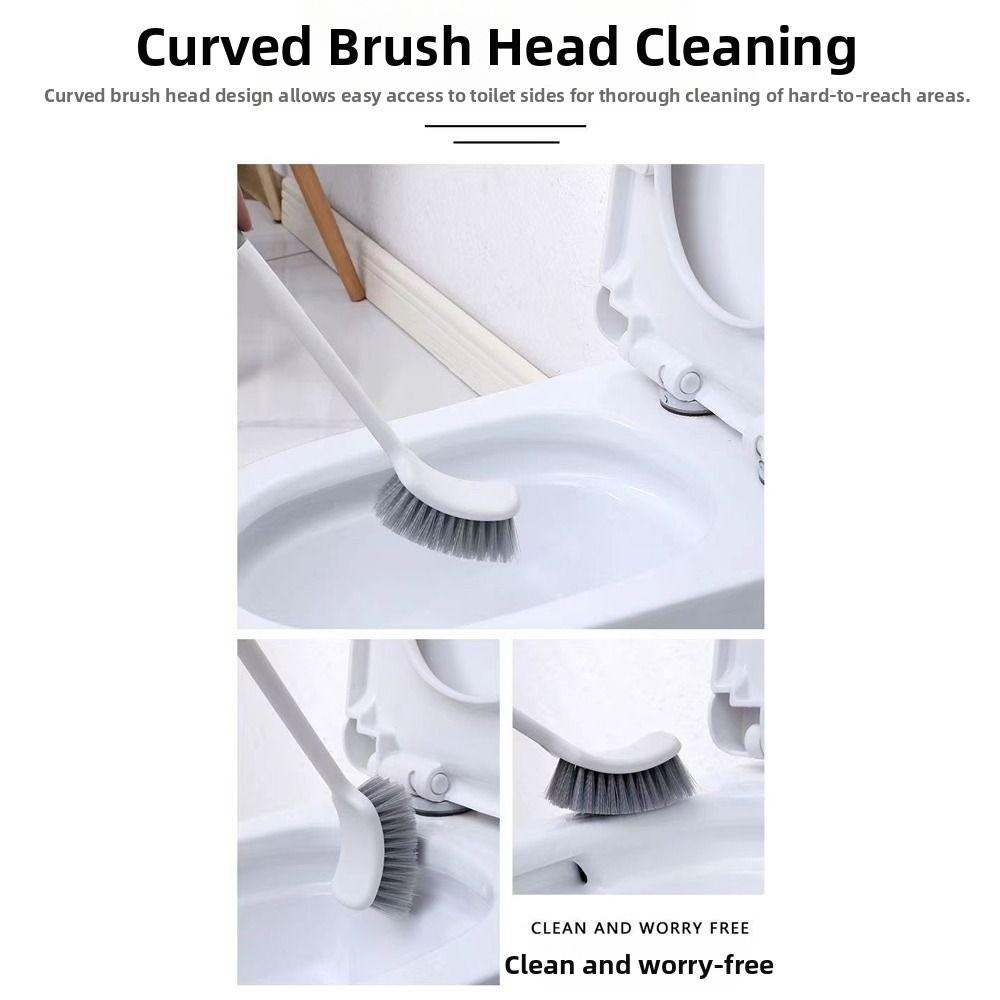 Soft Hair Toilet Brush Wall-mounted Cleaning Brushes Toilet Cleaning Brush  Bathroom Accessories