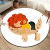 Lion Dreams Custom Name Round Area Rug Carpet Rug For Living Room Bedroom Sofa Playroom Decor Nonslip Floor Mat