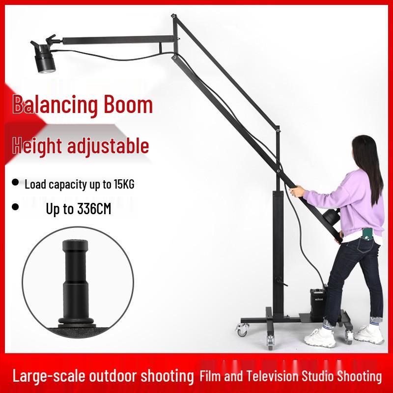 

Large Photography Boom Arm Stand with Cantilever and Square Tube Slide for Studio Lighting A8107