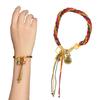 Comfortable Ethnic Style Wristband Soft Knitted Hand Rope Accessory with Pendant