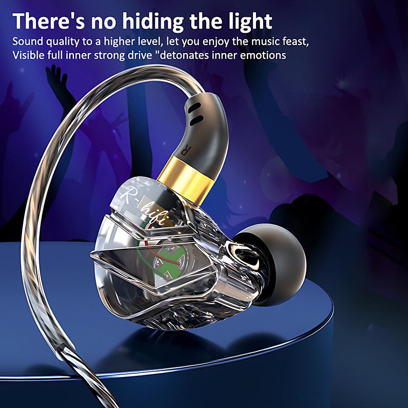 Digital Chip Wired Earphones 3.5 Mm AUX/Type C 9D HIFI Heavy Bass In-Ear Headsets With MIC Headphone For Samsung Huawei Xiaomi OPPO iPad PC