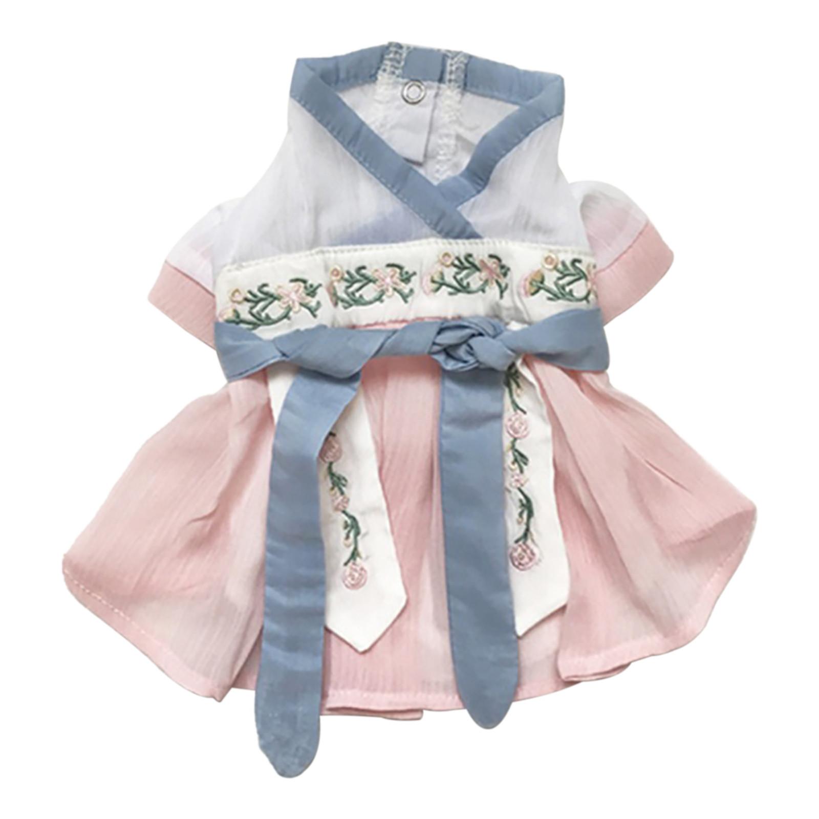 

Ханьфу для питомца, летняя одежда для маленькой собаки, тонкая, одежда для собак тедди померанский шпиц