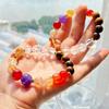 10Mm Natural Amethyst Tiger'S Eye Yellow Tower Crystal White Crystal Design Bracelet