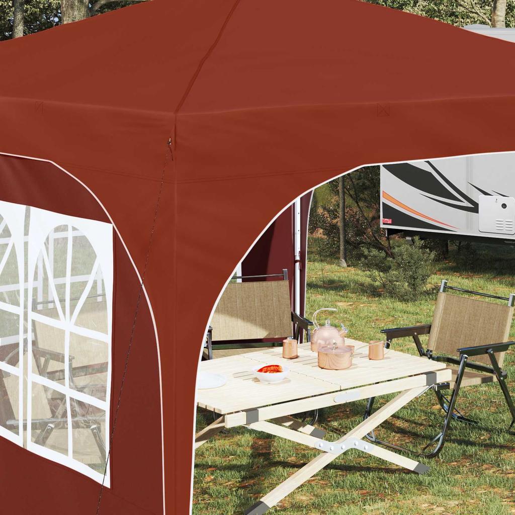 Pop Up Party Tent 290 X 290 X 245 Cm Terracotta