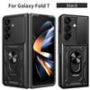 For Samsung Z Fold 7 5G Hard Armor Case for Samsung Galaxy Z Fold6 Fold5 5G Fold4 Finger Ring Holder Covers Cases