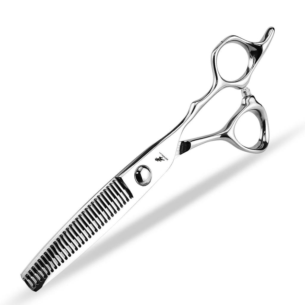 6.0 Inch Silver Hairdressing and Barber Scissors with Straight and Bangs Teeth