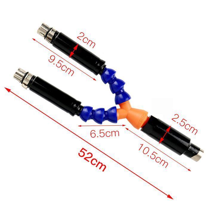 Rallonge pour machine sexuelle - Eroticon - 52 cm - Double port réglable - Connecteur 3XLR - Double pénétration