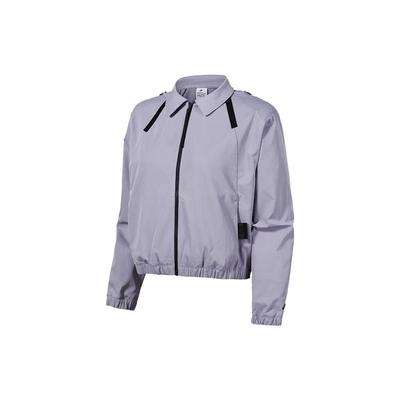 Sportjacke mit Reißverschlussdetails und Umlegekragen Damen Oberbekleidung Grau DD4609-521