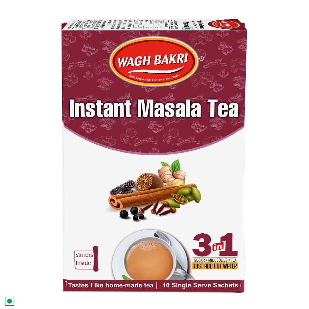 

Wagh Bakri Masala Instant Tea Premix 140 g Pack Of 1 For Quick Homemade Style Spiced Tea With Rich Aroma And Comforting Daily Enjoyment