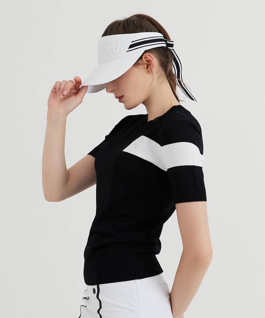 DUVIK Women'S Ribbon Tape Point Sun Visor Dc2Wap001Wh