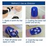 Nail Art Stencils Vinyl Stickers Heart Star Fish Design Easy Application Nail Decoration Guide Template