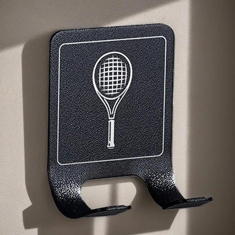 Wall Mounted Badminton Rackets Holder Self-adhesive Rackets Wall Hook New Tennis Racket Wall Rack