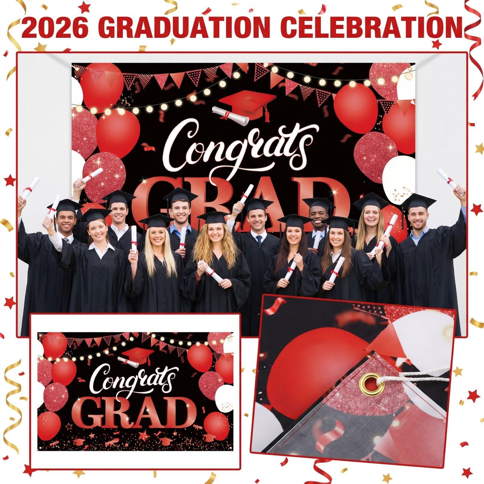 

Graduation Background Cloth 2026 Graduation Event Party Decoration Hanging Cloth Banner one size