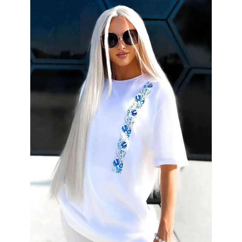 Fashionable Printed Cotton T-shirt Western Style Loose Print Short sleeve T-shirt Top