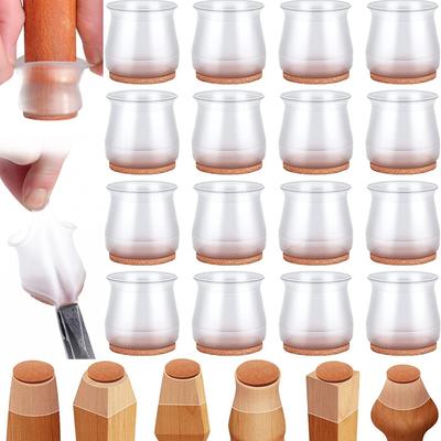 16 adet Premium Silikon Sandalye Ayağı Yer Koruyucu - Yerlerinizi Çiziklerden ve Aşınmalardan Koruyun