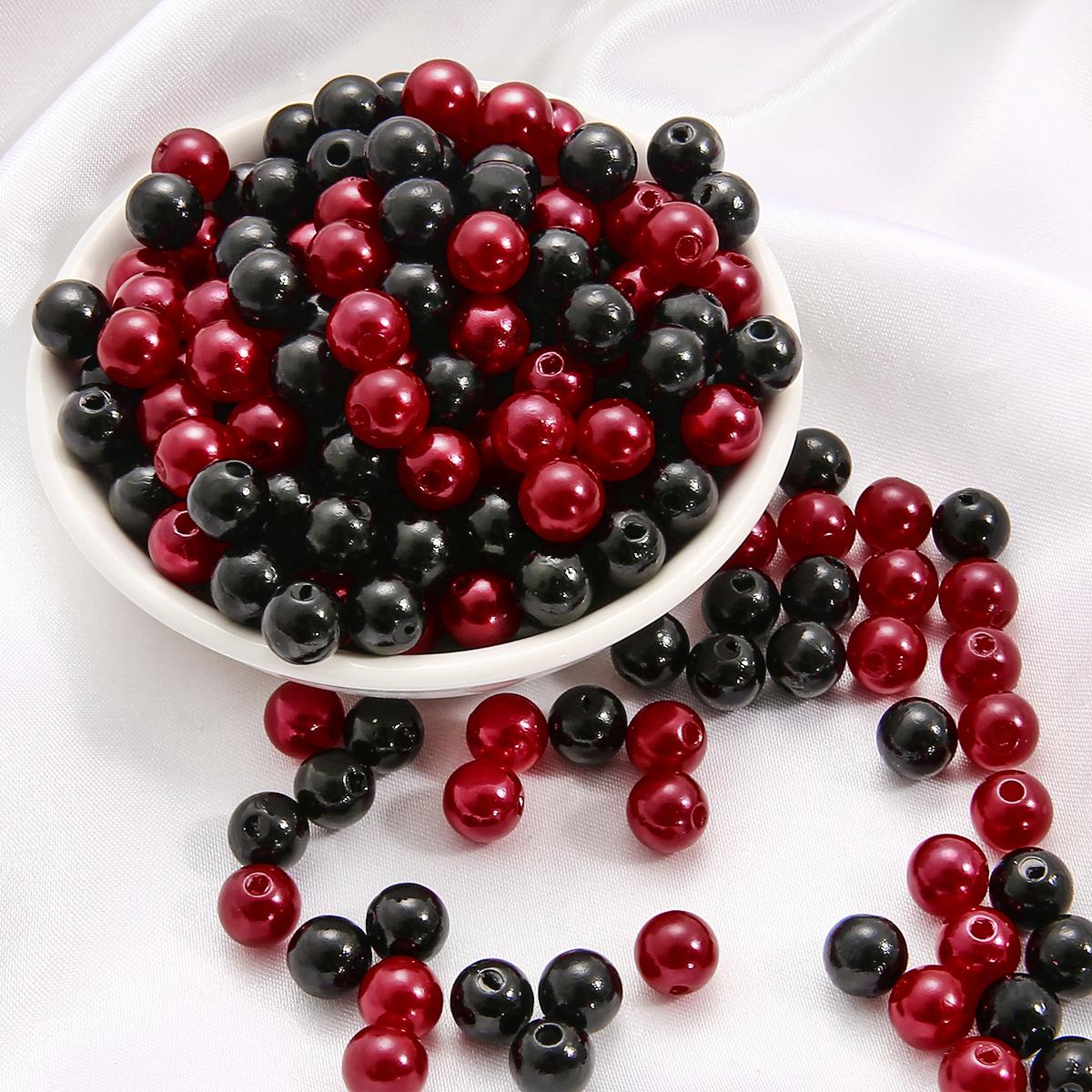 

8 мм 100 шт. ABS искусственный жемчуг круглые пластиковые акриловые бусины-разделители для изготовления ювелирных изделий