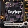 TapestryDeep Purple Custom Name Text Personalized Wall Hanging Tapestry Home Wall Decor