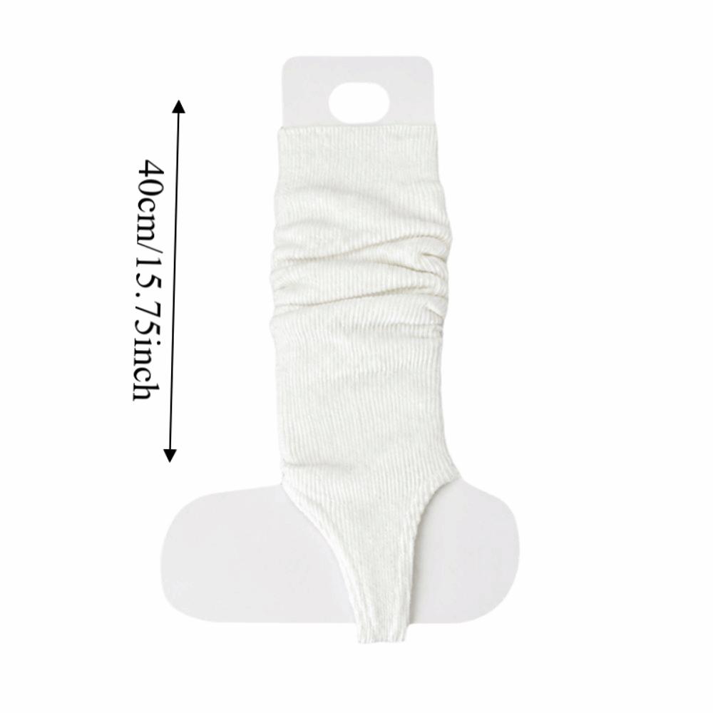 New Fashion Solid Color Knitted Leg Warmers Breathable Plain Mid-Calf Socks Harajuku Crew Socks Dance