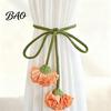 Fashionable Curtain Straps Flower Tiebacks, Handmade Boho Holder Tie Elegant Accessories Backs, Decorative Rope Ties for Bedroom, Window, Drapery