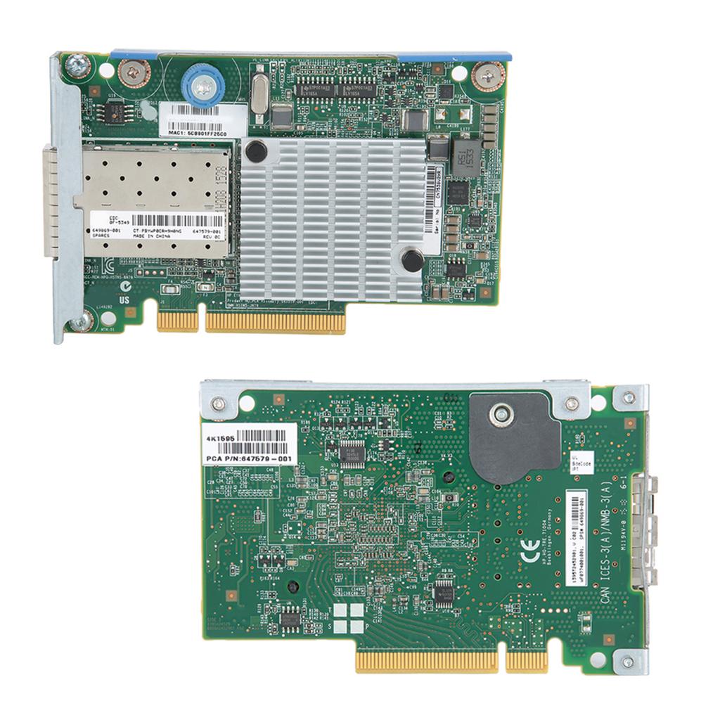 Çift Portlu Ethernet Adaptörü 10Gbps 647579-001 649869-001 Fiber Optik Ethernet Adaptörü