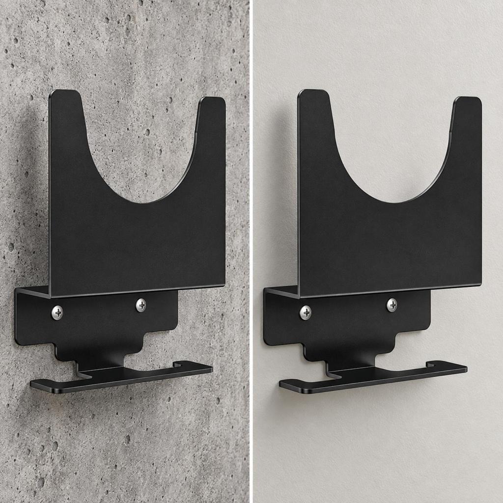 2 Pieces Angle Holder with Cord Hook Easy to Install Storage Stand Heavy Duty Garage Tool