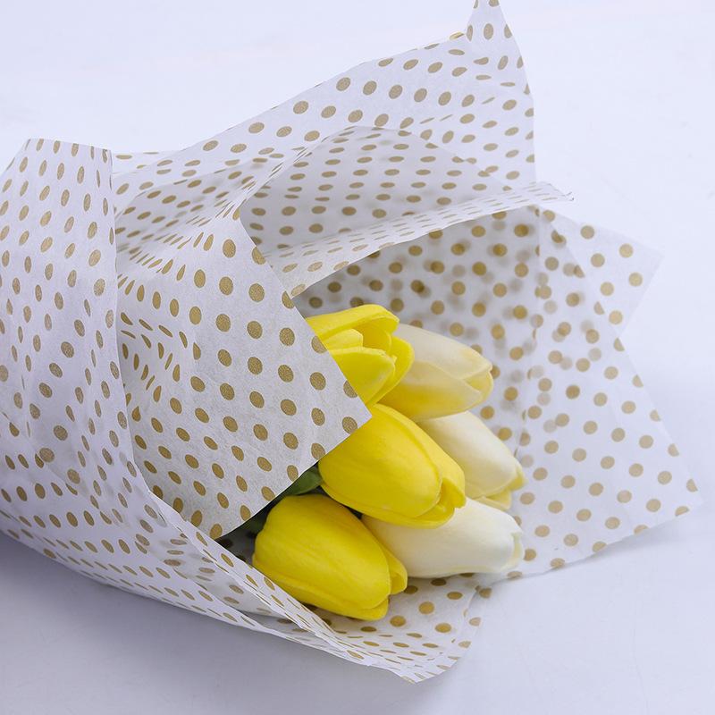 20 Blatt Geschenkpapier Seidenpapier Tupfen Bouquet Verpackungspapier Hochzeit Geburtstag Valentinstag Party Dekopapier