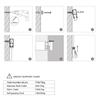Picture Hanging Systems Studio Exhibition Hall Wall-mounted Rail Kit(2 White Rails 4 Stainless steel Cables 4 Hooks)