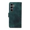 For Samsung Galaxy S25 Case PU Leather Phone Cover Rhombus Starry Imprinted