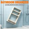 Drill-free Bathroom Organizer Shelf for Wall, Storage Holder for Shower and Cosmetics