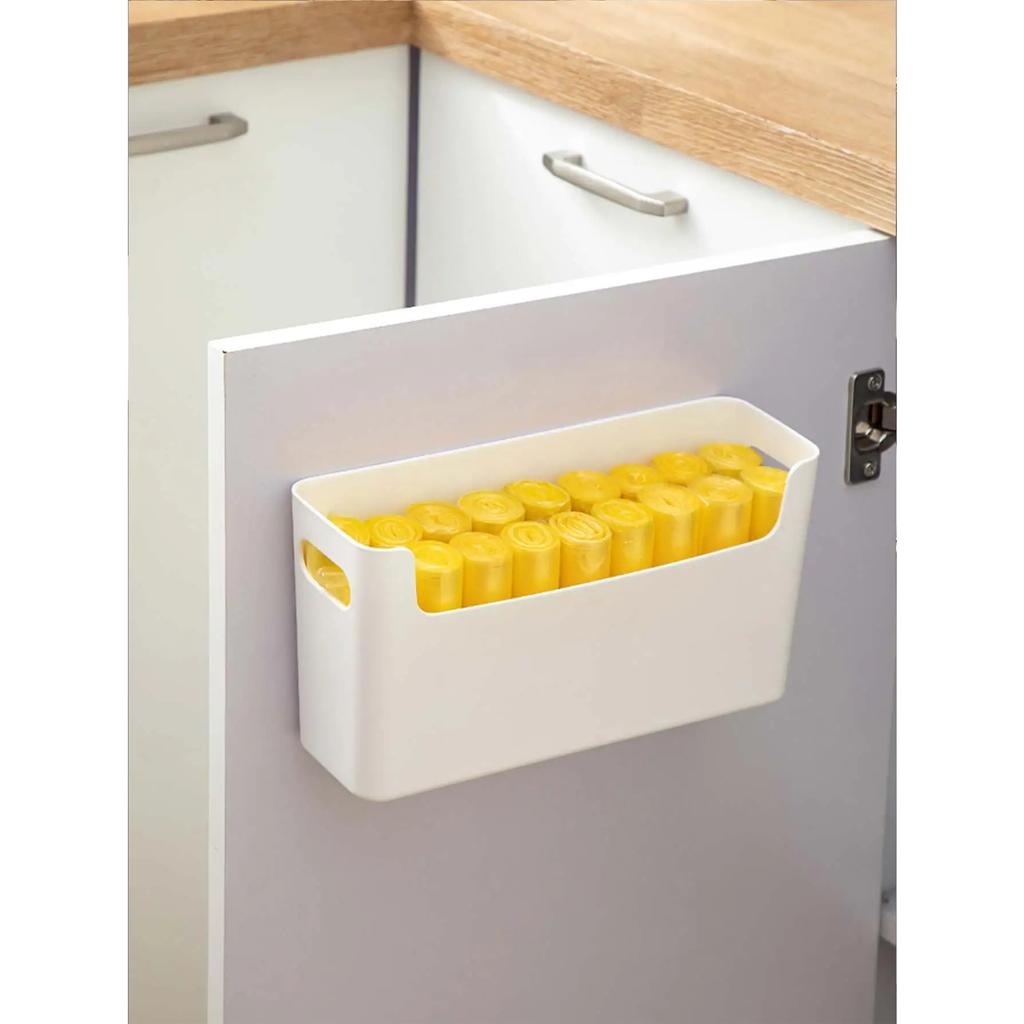 Plastic Bag Storage Box Multifunctional Trash Bag Container Garbage Bag Holder Kitchen Cabinet Storage Organizer