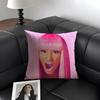 N-Nicki Minajj Singer Cushion Cover Natural Linen Organic Fabric Double-Sided Printing Sofa Home Decor Gift Pillow Case