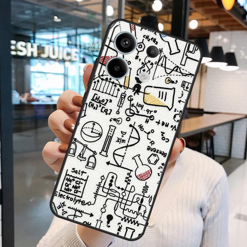 Science Chemistry Style Case For Xiaomi Redmi Note 14 Pro 10 11 12 13 15 Pro Plus Redmi 15 10C 12C 13C 14C 15C Cover