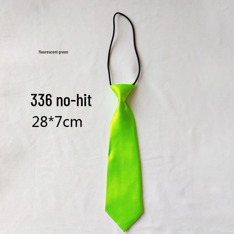 Solid Color Short Pullover with Cute Tie for Women & Children - Casual Uniform Accessory