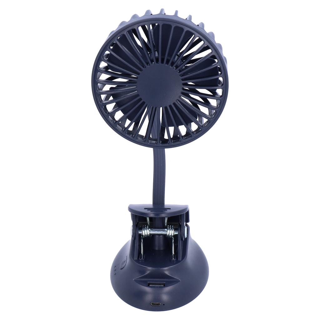 Bendable Small Fan Dark Blue USB Adjustable Angle Clip Fan for Home Dormitry School Outdoor