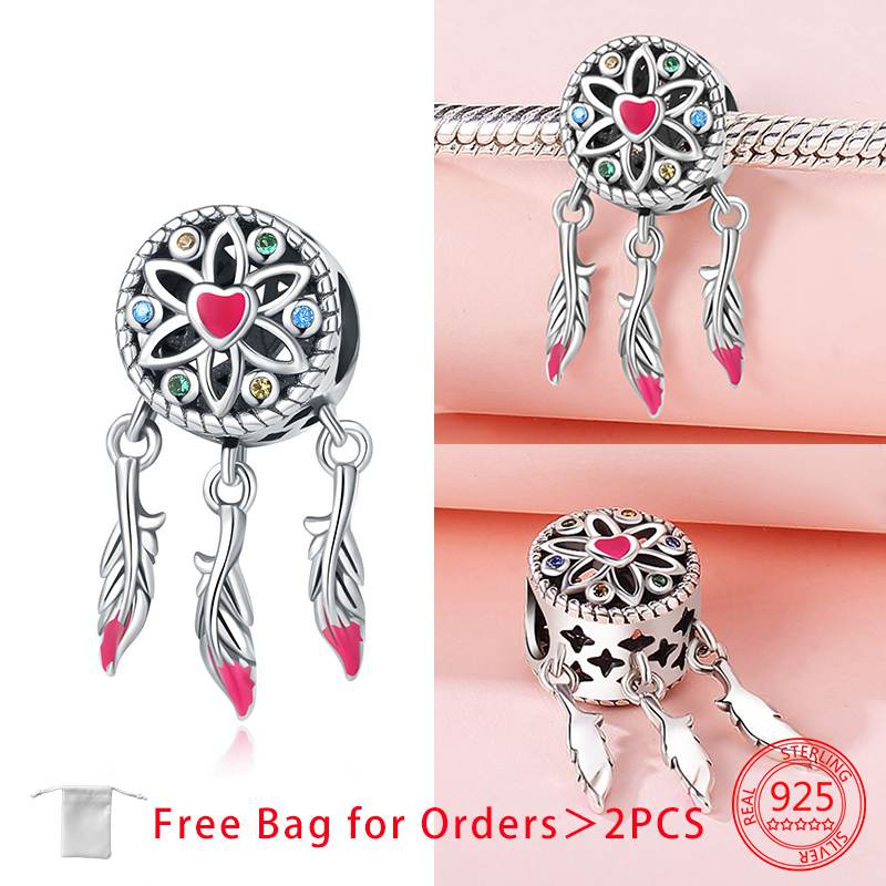 

Orginal Copper Hearts Dream Charm For Bracelet Bead Jewelry Charm For Woman Making Fine Jewelry Gift Diy Acccessory