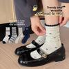 Female Spring and Autumn New Anti Pilling Boneless Deodorant Breathable Cylinder Stack Cotton Socks