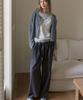 HAINT Bay Relaxed Wide Slacks_Charcoal
