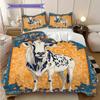 Leopard Sheep Pattern Bedding Quilt Set Quilt Cover Pillowcase Home Decoration Birthday Gift (1 * duvet cover + 2 * pillowcase, without core)