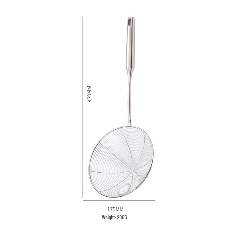 Passoire à nouilles en acier inoxydable épais avec poignée anti-brûlure