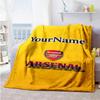 Arsenal Personalized Name Blanket Cozy Customizable Blanket Comfortable Suitable for Chair Sofa Living Room Bed Ideal for All Seasons