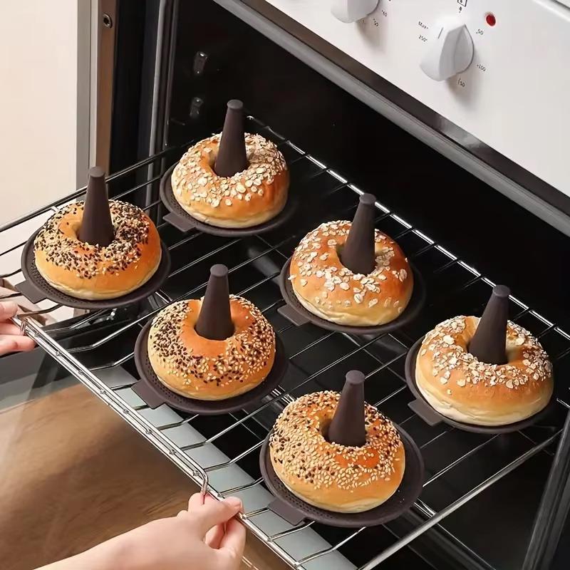 1/4 Pcs Silicone Baking Mold Set Donuts Mold Cake Mousse Pudding Mold Non-Stick Dishwasher Safe Bread Making Tool