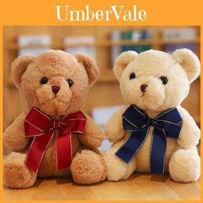 Adorable Bear Bowtie Plush Doll For Children Birthday Present 23cm Soft Toy With Short Plush